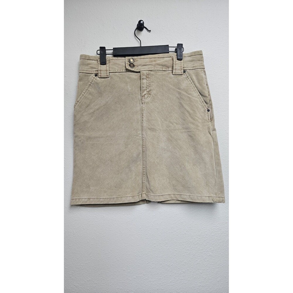 Gap Skirt Womens 6 Beige Corduroy Straight Stretch Pocket Mini Vintage Y2K